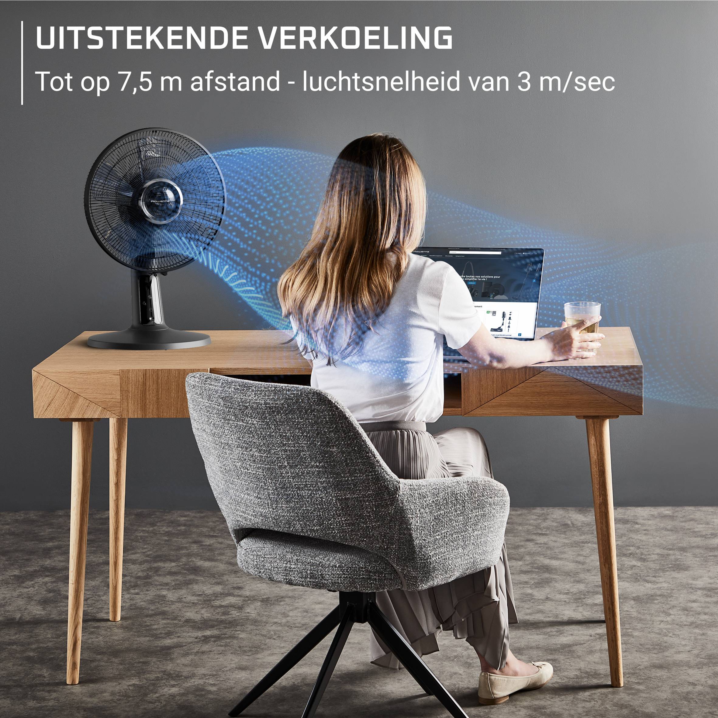 Turbo Silence Extreme + VU2750 - Tafelventilator - 5 snelheden - 43 m³/min - Stil