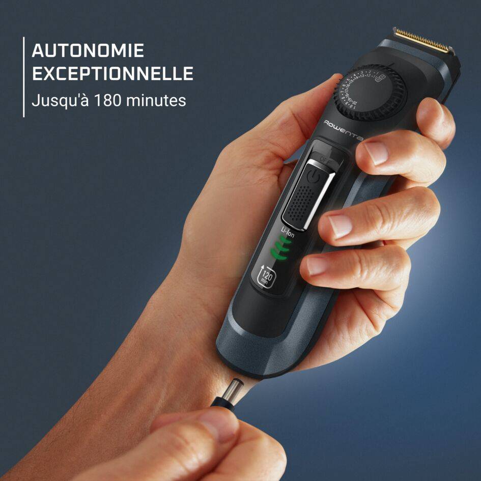 Virtuo TN3804 Tondeuse barbe - 3 accessoires + pochette de transport