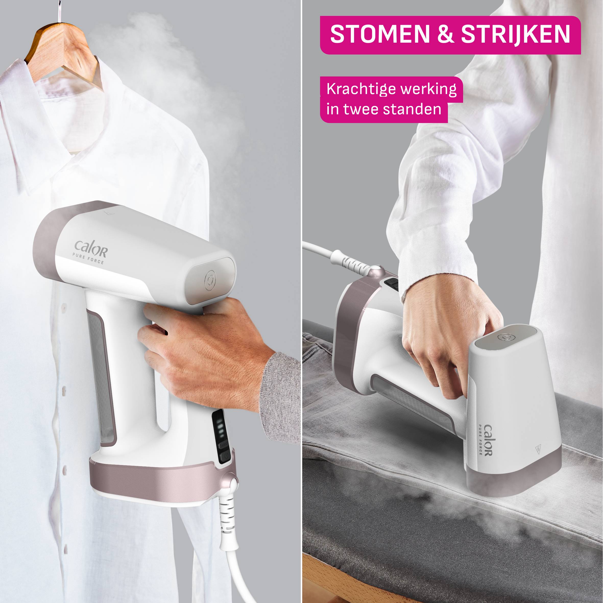 Pure Force 2-in-1 DT8720 - Stoomt en strijkt - 1.800W