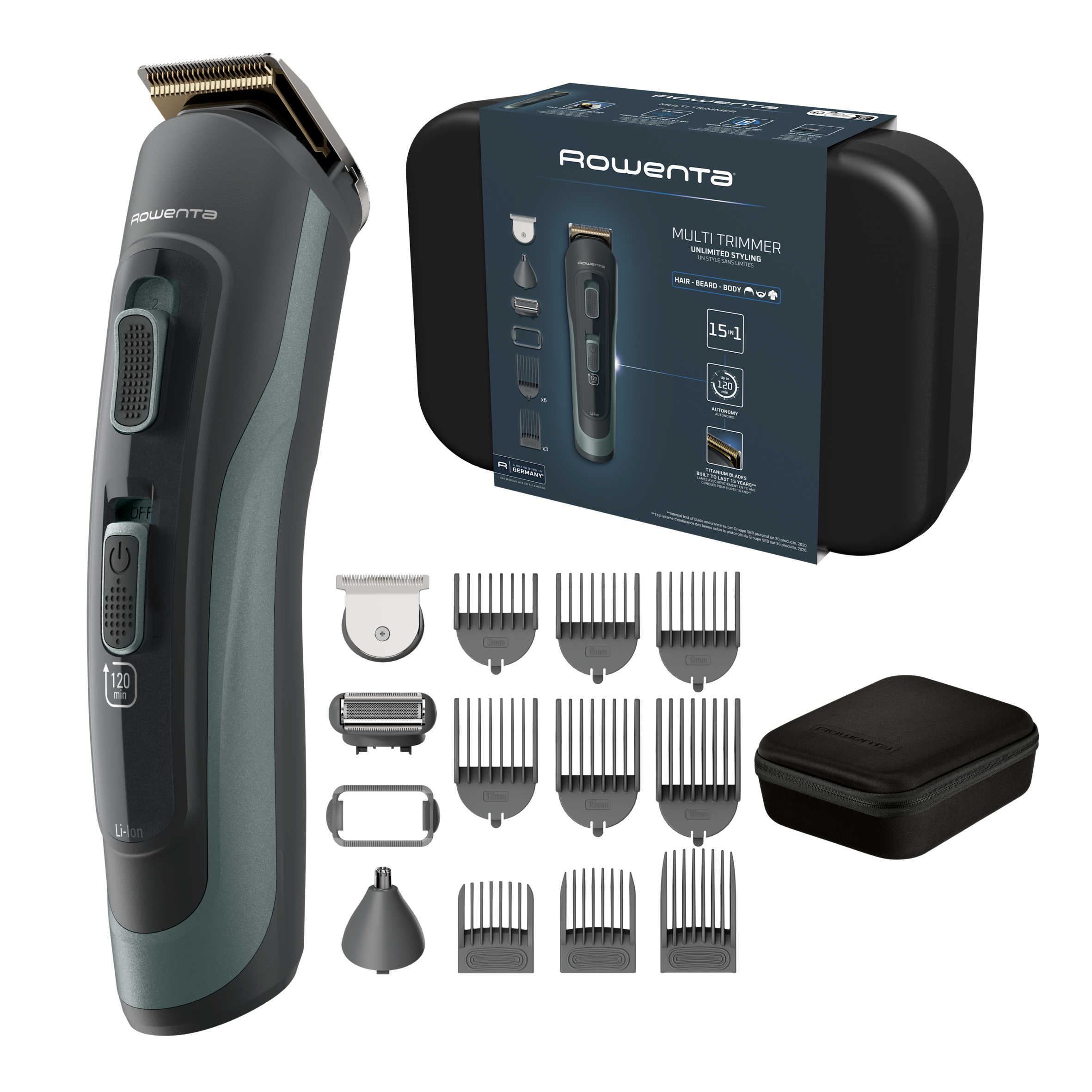 Selectium 15 en 1 TN9444 Tondeuse multi-usage - Lames auto-affûtées - Haute précision
