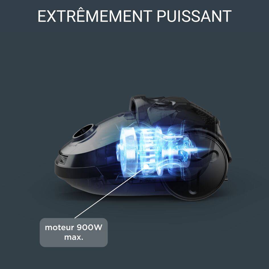 Compact Power RO3953 Aspirateur avec sac - 750W - 79dB - Brosse parquet