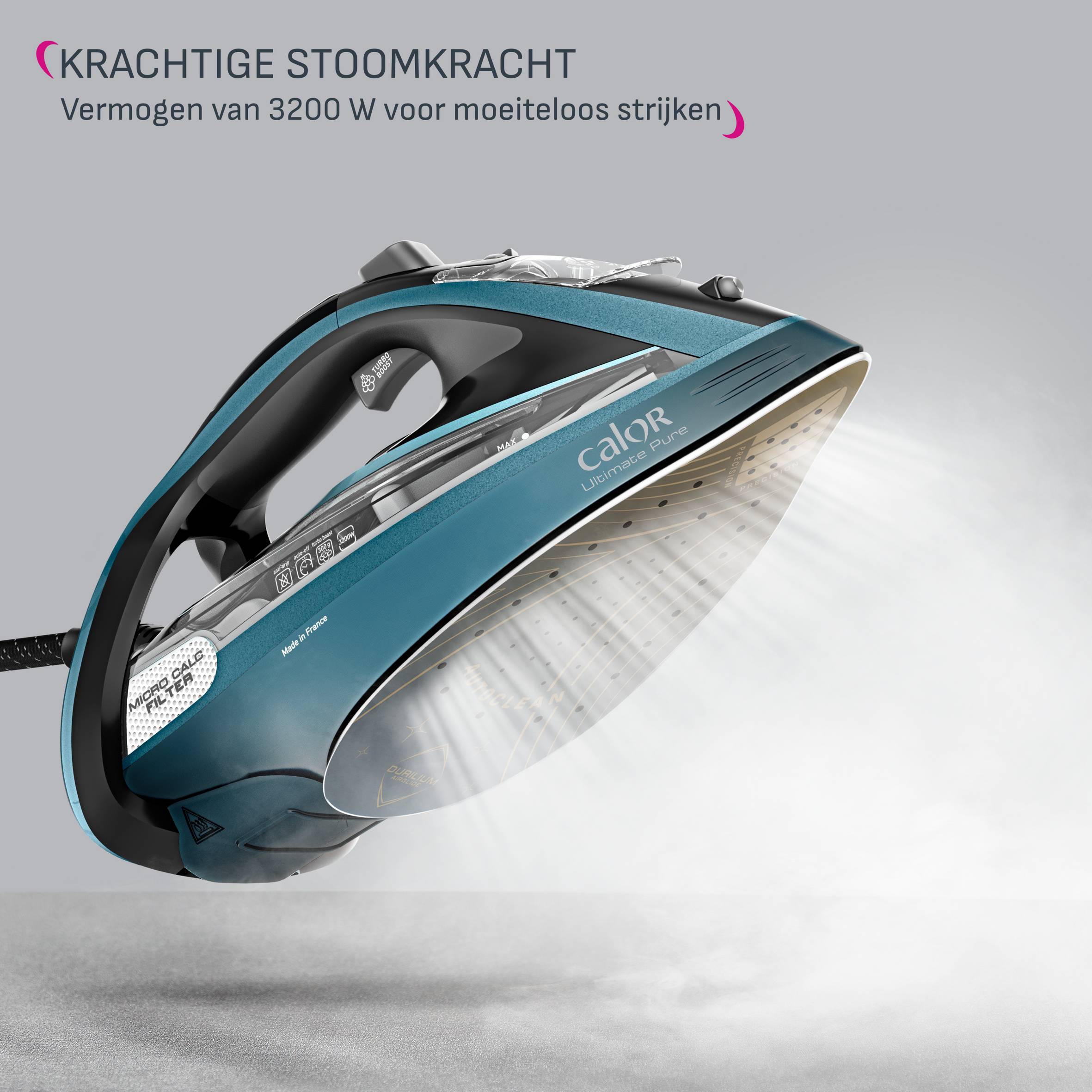 Ultimate Pure FV9851C0 Stoomstrijkijzer - 3200W - 300 g/min shot - 350ml