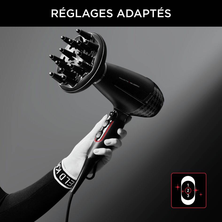 Pro Stylist CV888L Karl Lagerfeld Sèche-cheveux - 2.200W - Moteur AC