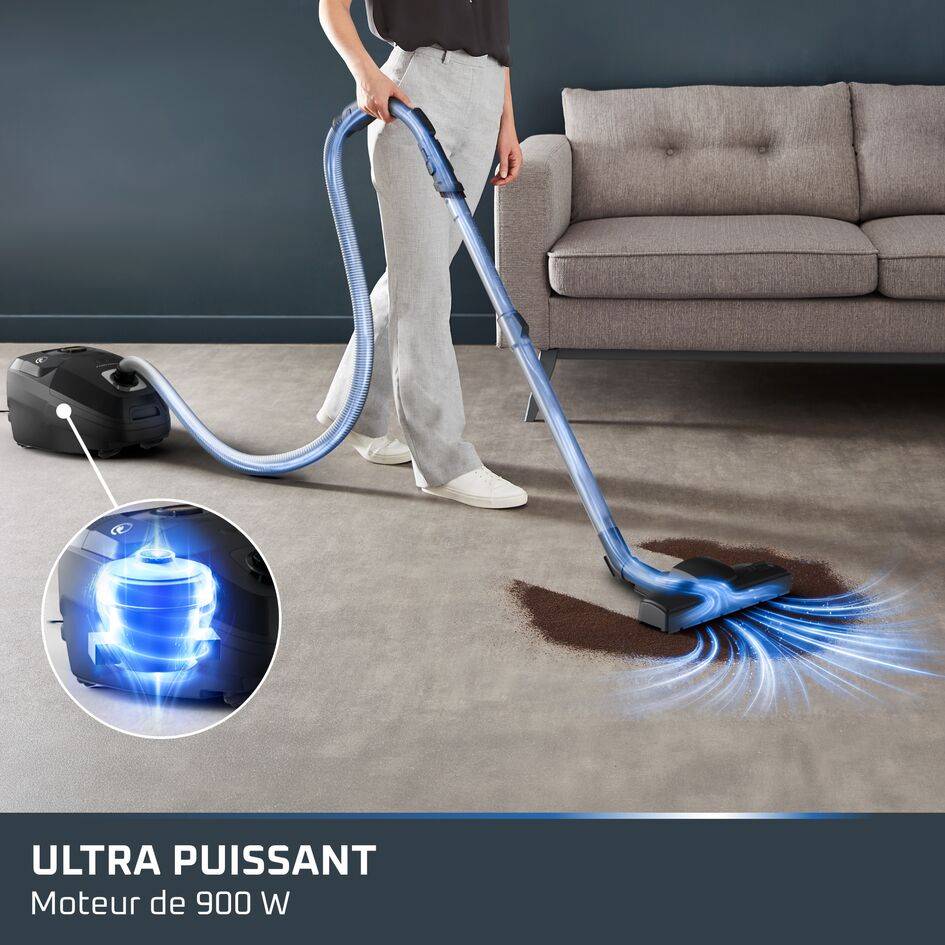 Silence Force 8 RO6176E0 Aspirateur avec sac - 900W - Silencieux : 65dB - Modèle parquet