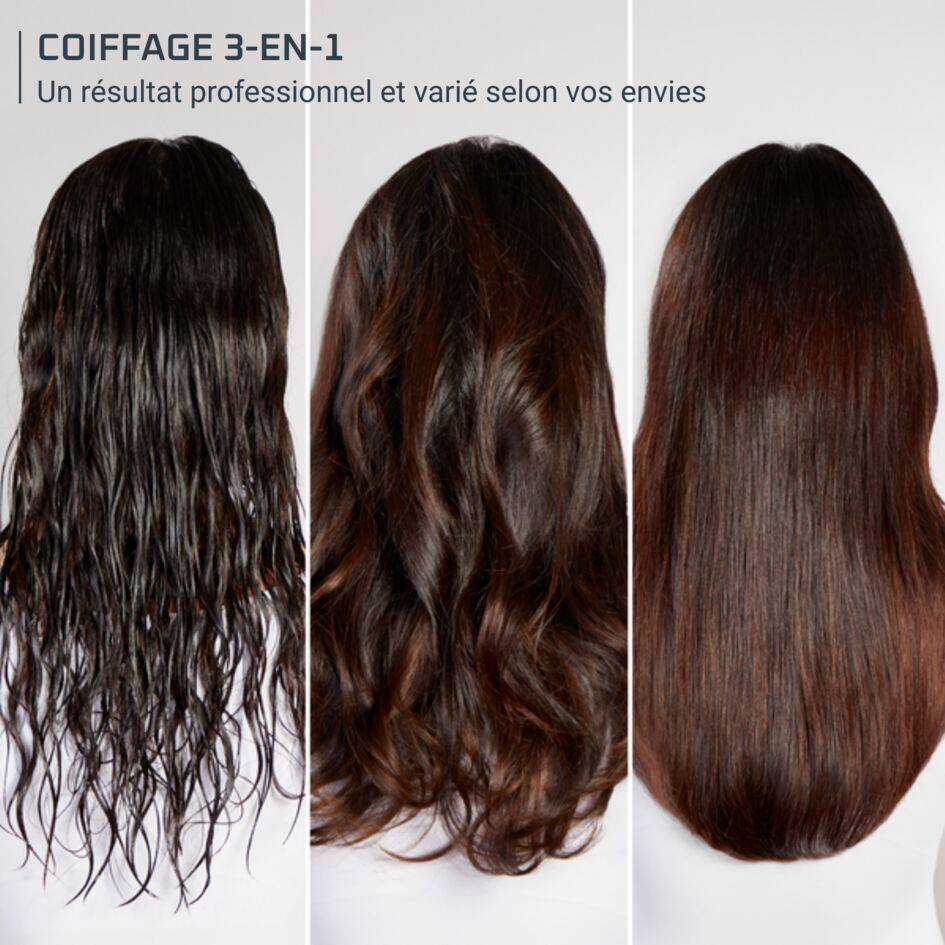 Air Brush 3D UB9720 Brosse soufflante - Coiffage 3-en-1 - 3 vitesses/températures