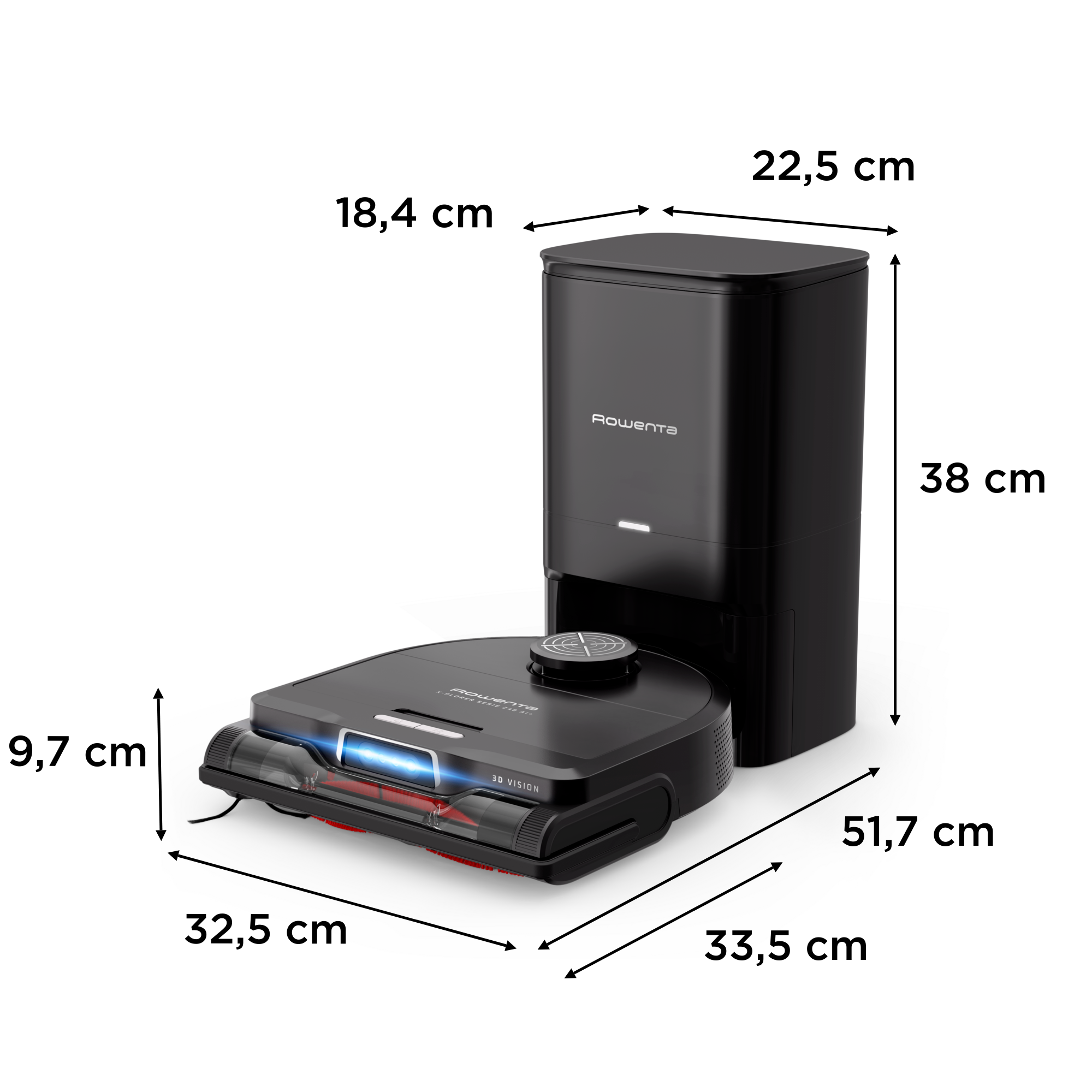 X-Plorer Serie 220+ RR9485 Aspirateur robot avec station de vidage automatique - 5.000Pa - Technologie: Caméra + Laser