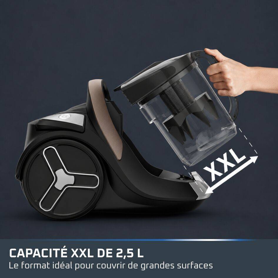 Silence Force Cyclonic&nbsp;8 RO7C89E0 Aspirateur sans sac - 900W - Ultra silencieux: 66dB - Tête LED