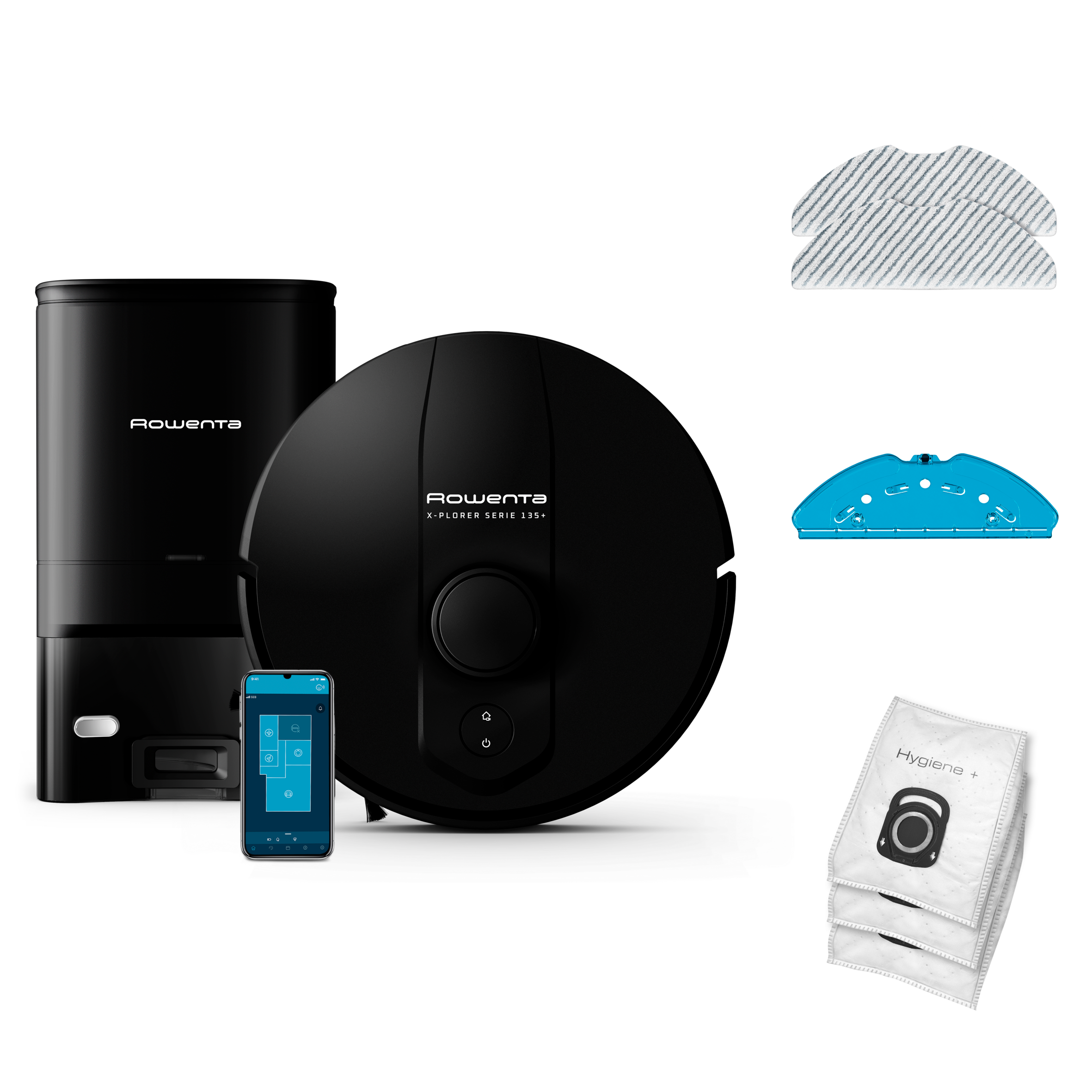 X-Plorer Serie&nbsp;135+ RR91D5 Aspirateur robot avec station de vidage automatique - 5.000Pa - Technologie: Caméra + Laser