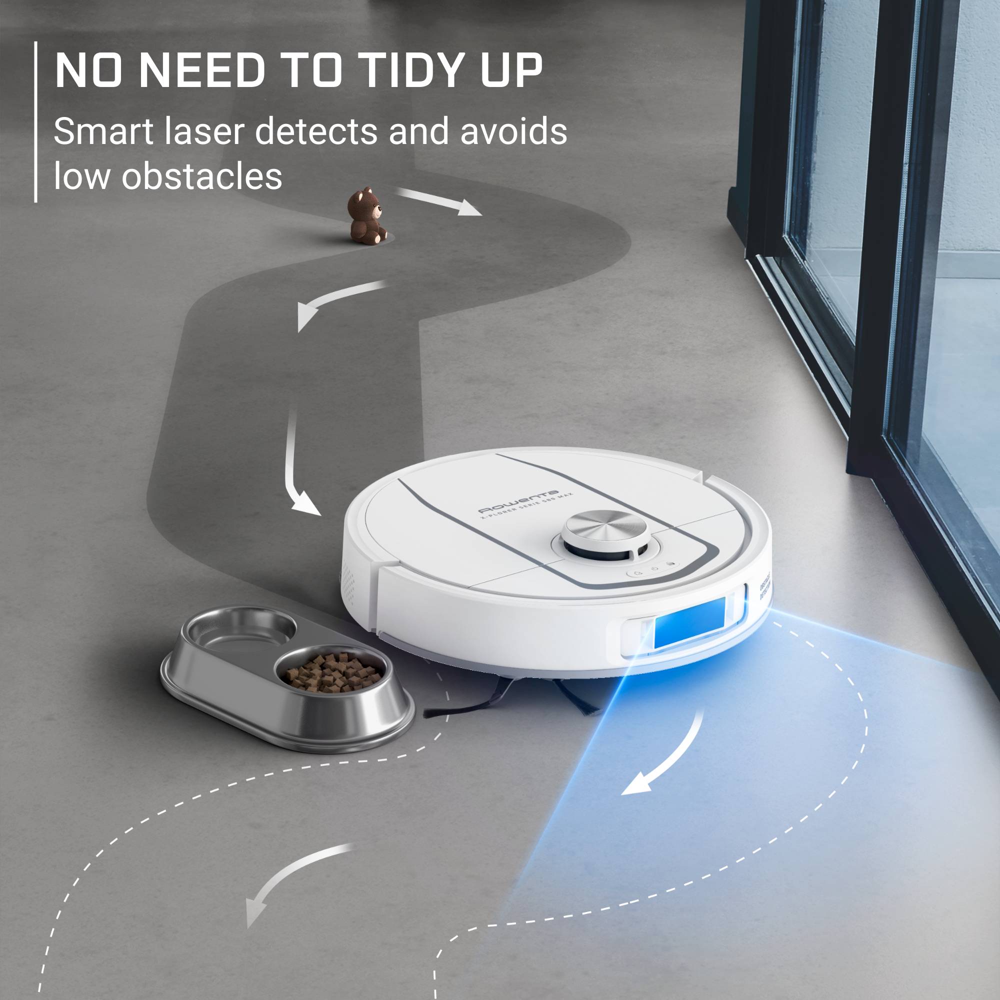 X-Plorer Serie 580 Max RR9547E0 Robotstofzuiger Wet & Dry - Automatisch leegstation - 10.000Pa - Laser technologie