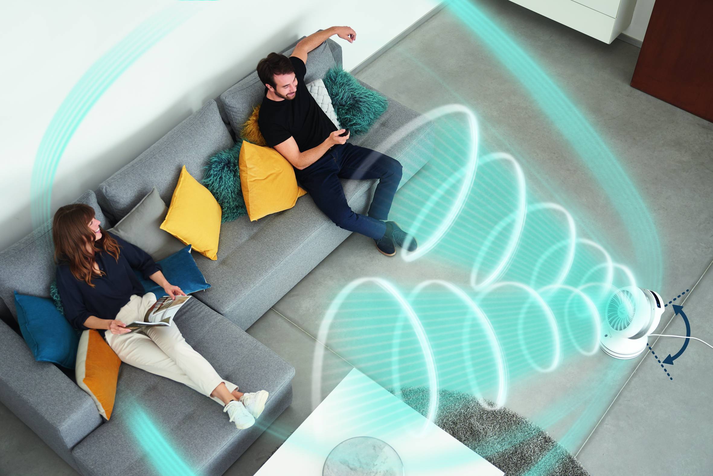 Air Force Intense 2-IN-1 HQ7152 Chauffage & Ventilateur - 2.600W - 3 vitesses ventilateur + 3 vitesses chauffage