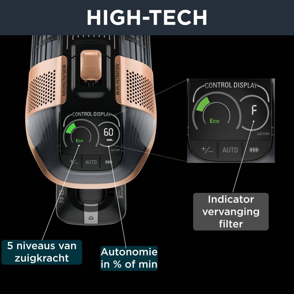 X-Force Flex 15.60 RH99F1 Steelstofzuiger - 230 AirWatt - 80 min autonomie - 0,9L - GEREVISEERD