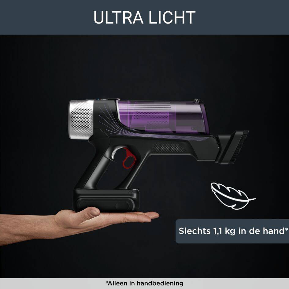 GEREVISEERD - X-Force Flex 9.60 RH2038 Steelstofzuiger - 100 AirWatt - 45 min autonomie - 0,44L