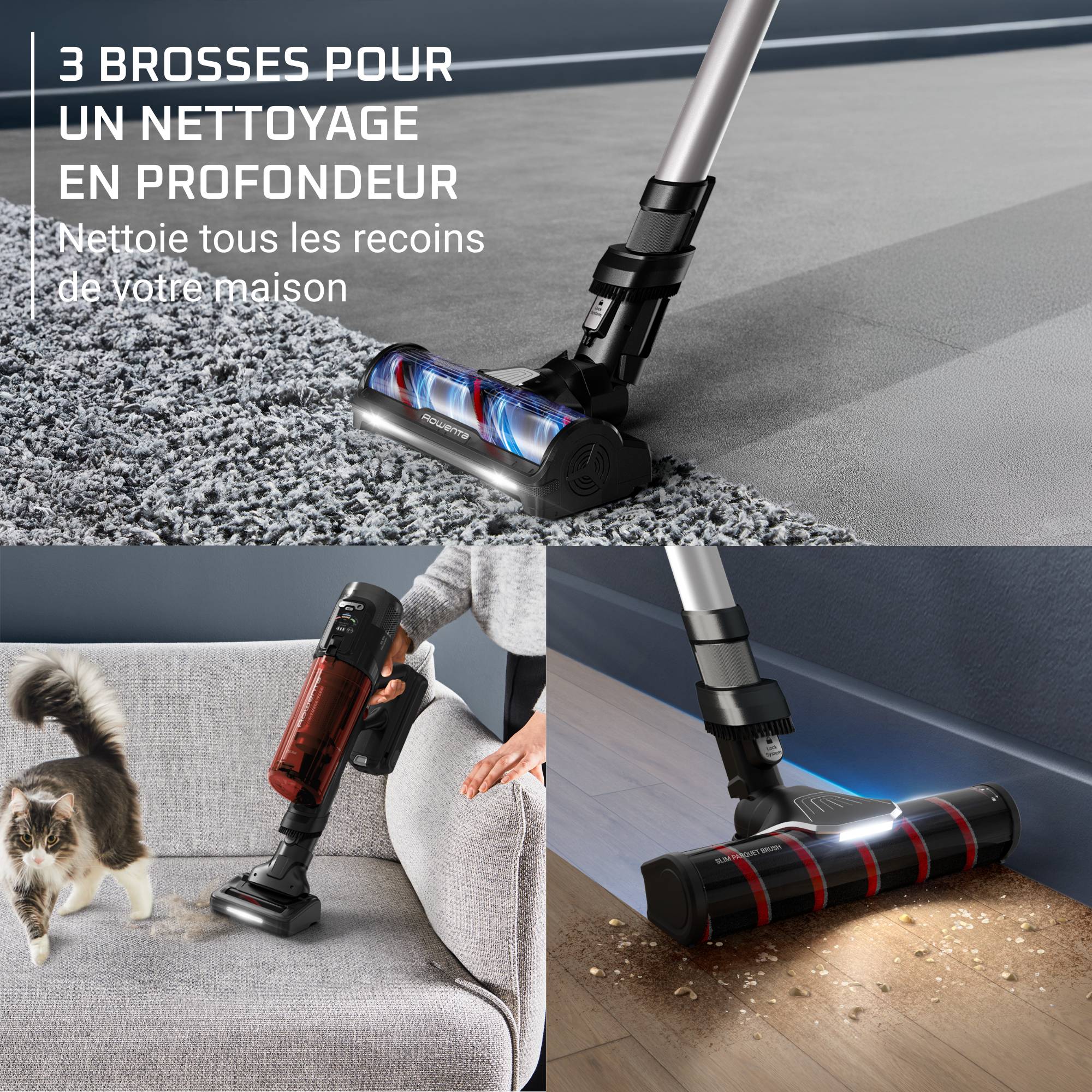 X-Force Flex 13.60 Complete RH9A93E0 Aspirateur balai - 150 AirWatts - 60 min d'autonomie - Modèle Animal