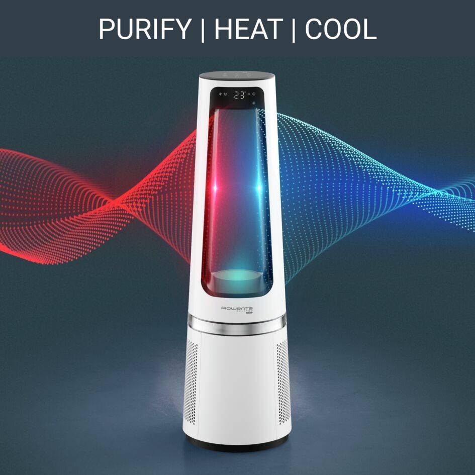 Eclipse 3-in-1 QU5060 Luchtreiniger + Ventilator + Verwarming - 2 filtratieniveaus - Efficiëntie: tot 99,95%
