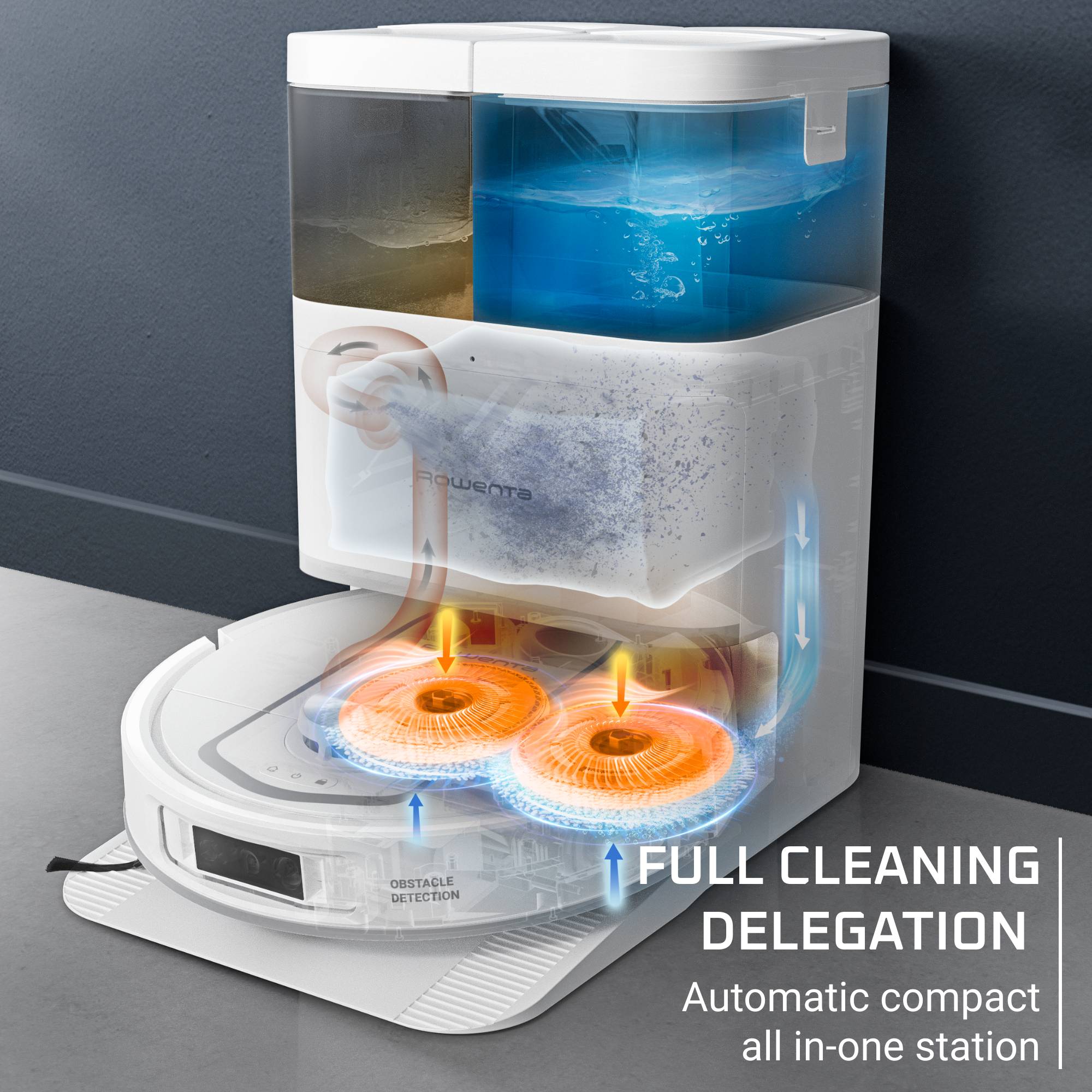 X-Plorer Serie 580 Max RR9547E0 Robotstofzuiger Wet & Dry - Automatisch leegstation - 10.000Pa - Laser technologie
