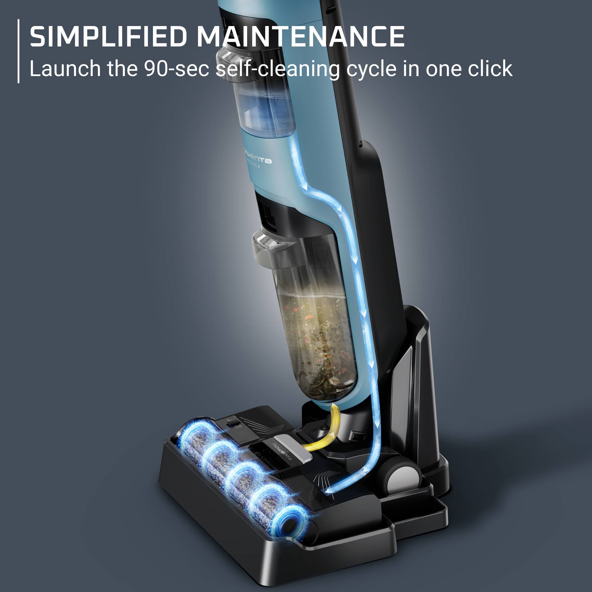 X-Clean 2, Aspirateur laveur sans fil, Nettoyage 2-en-1 pour un gain de temps assuré