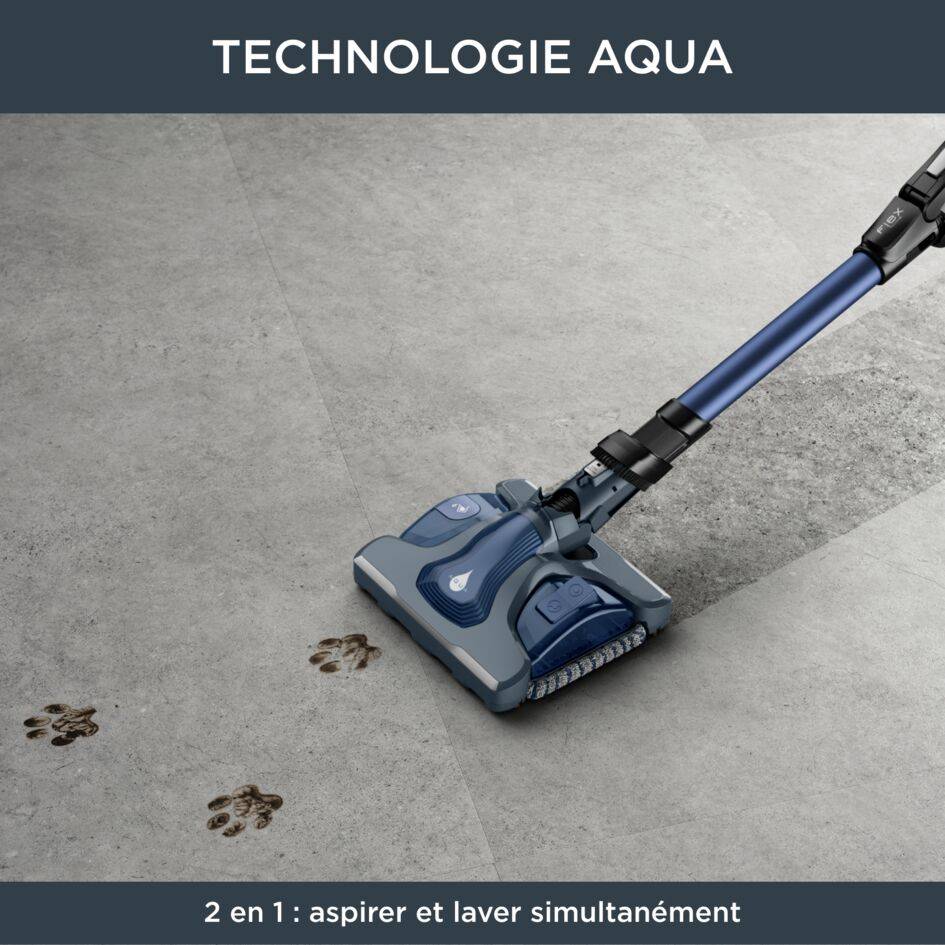 X-Force Flex 14.60 Aqua RH99C0 Aspirateur balai 2-en-1 - 200 AirWatts - 70 min d'autonomie - 0,9L