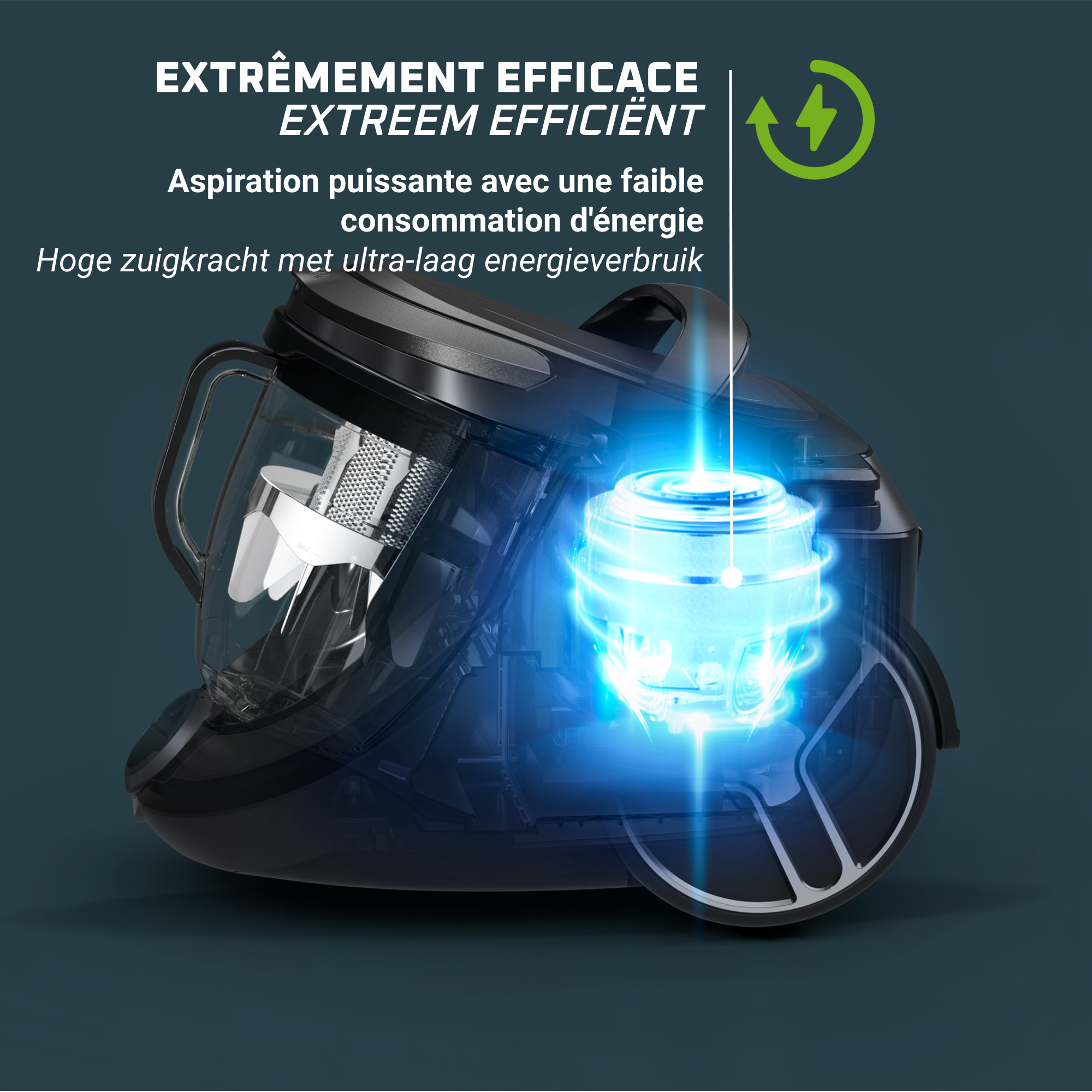 Aspirateur sans sac Silence Force Cyclonic Effitech Animal Care RO7941EA Rowenta