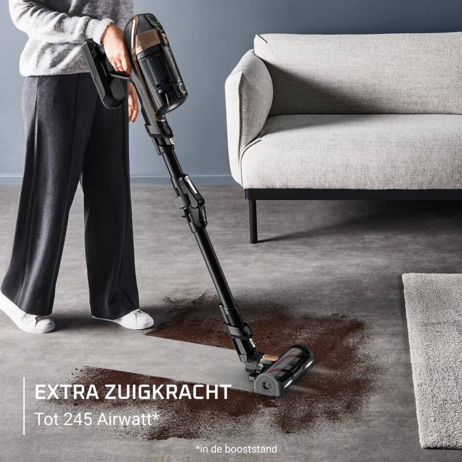 X-Force Flex 15.60, draadloze steelstofzuiger, ultrakrachtige zuigkracht, 245 Airwatt, 2 batterijen RH99F3WO