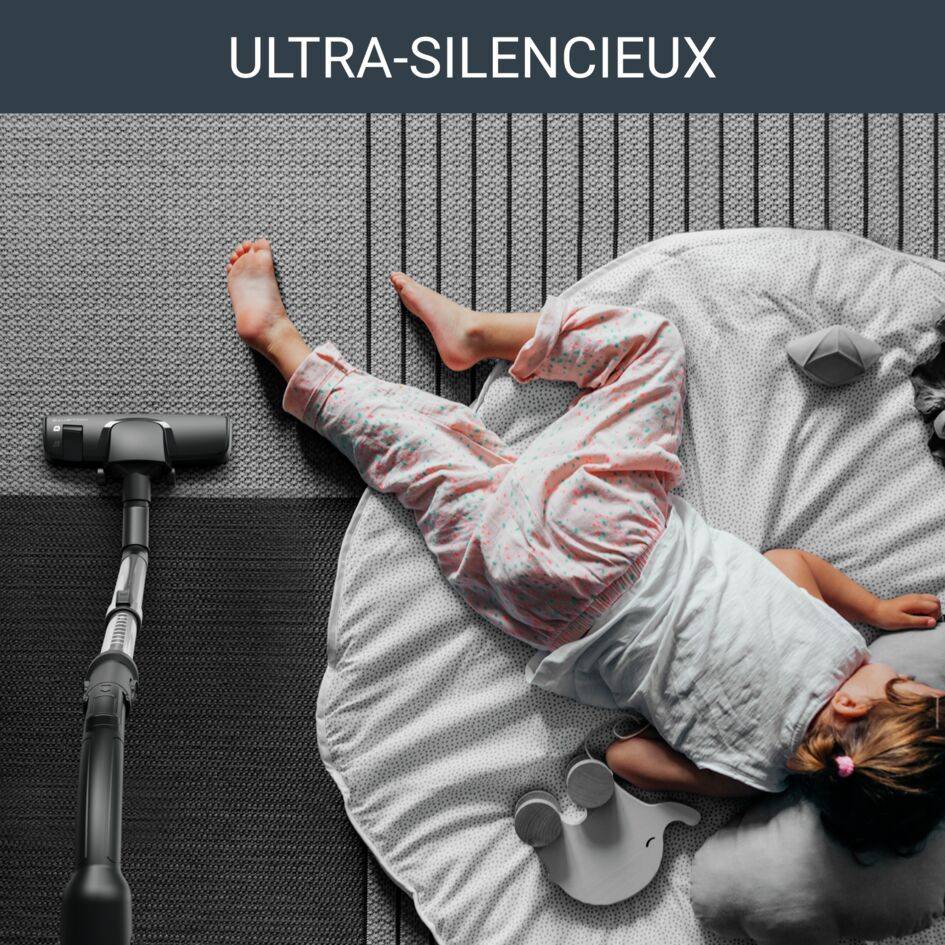 Green Force EffiTech Silence RO6189 Aspirateur avec sac - 400W - Silencieux : 64dB - Brosse parquet + Mini turbobrosse