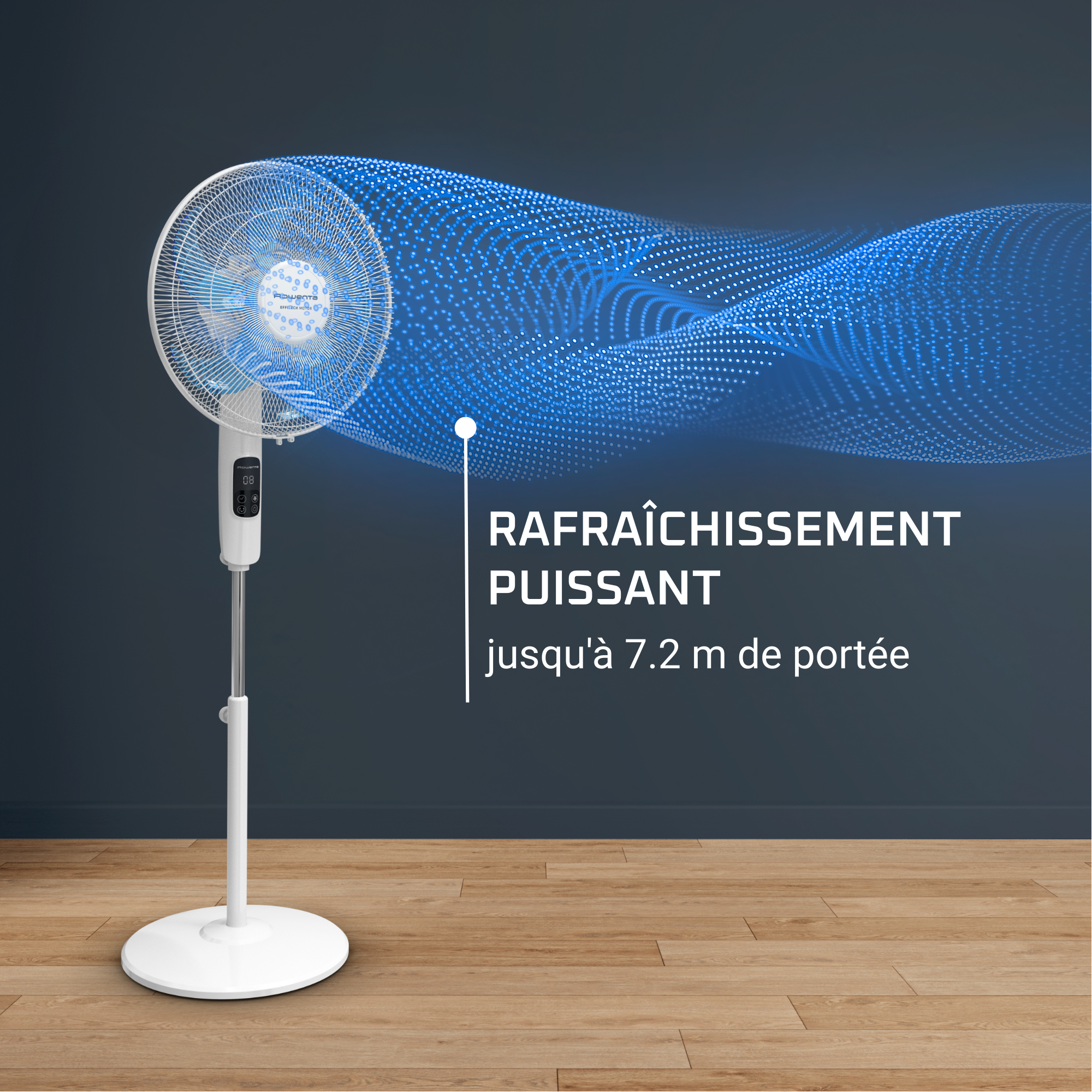 Turbo Silence, Ventilateur sur pied, Puissant, Silencieux, Ecoénergétique