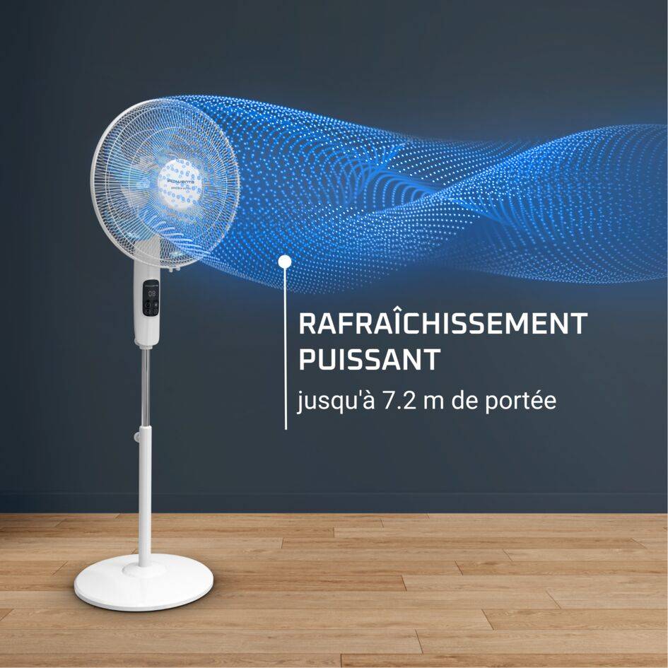 Turbo Silence VU5450F0 Ventilateur sur pied - 50 m³/min - Silencieux