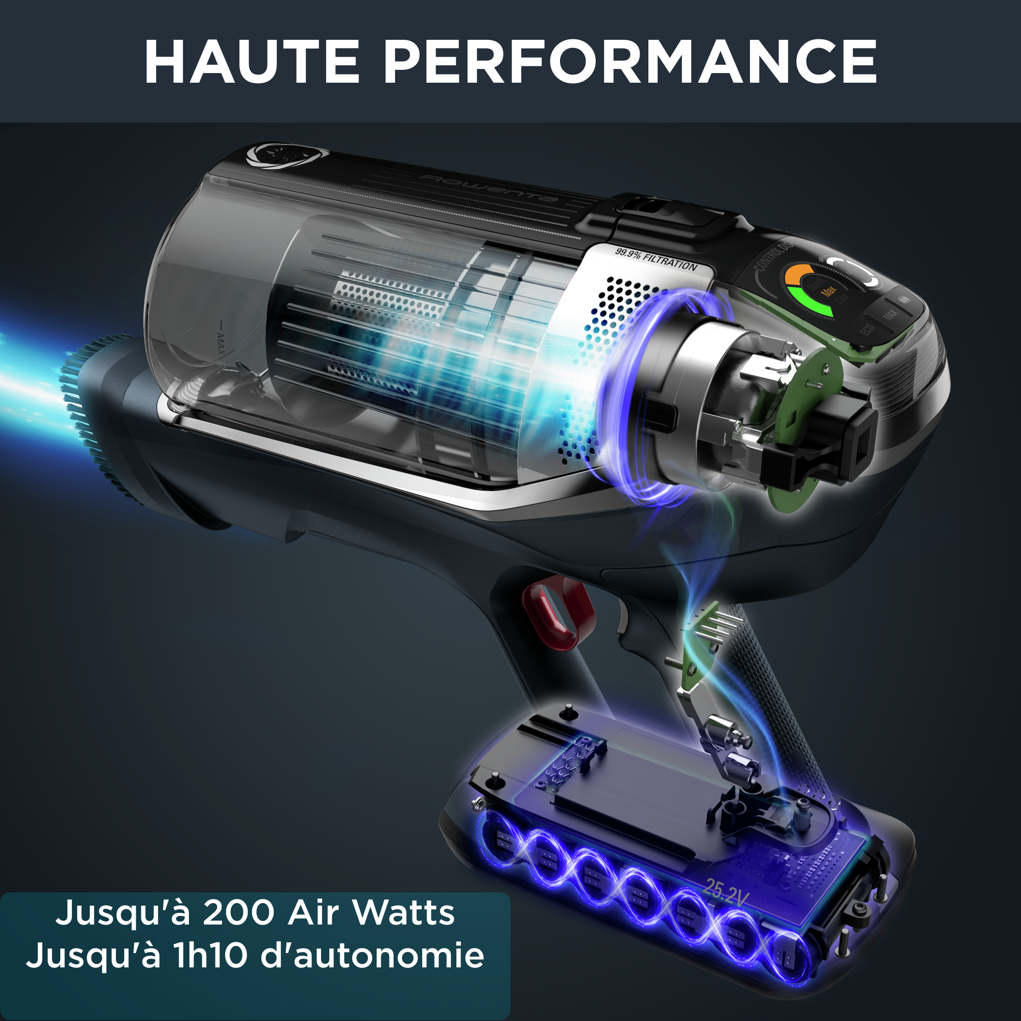 X-Force Flex 14.60 RH9958 Aspirateur balai - 130 AW + 5 accessoires