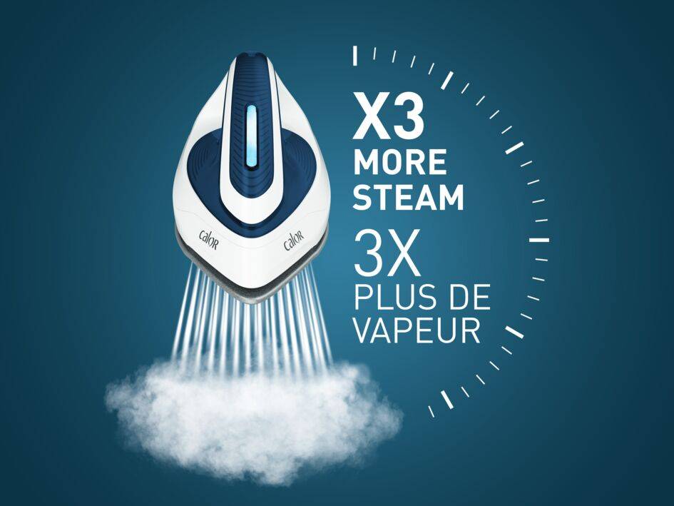 Centrale Vapeur CALOR Express Essential SV6116C0 – Neuf, Autonomie Illimitée, Blanc Et Bleu