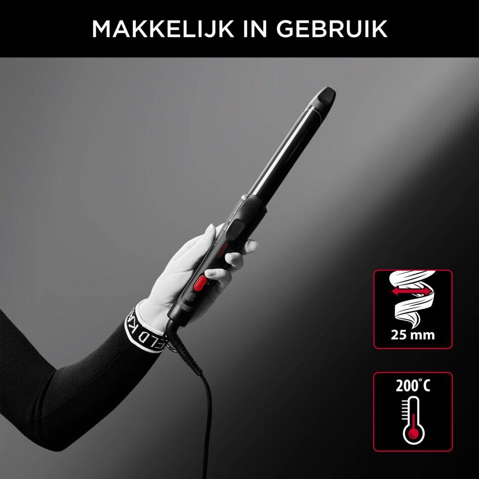 Curler CF321LF0 Karl Lagerfeld Krultang - 25mm - 1 temperatuur (200°C)