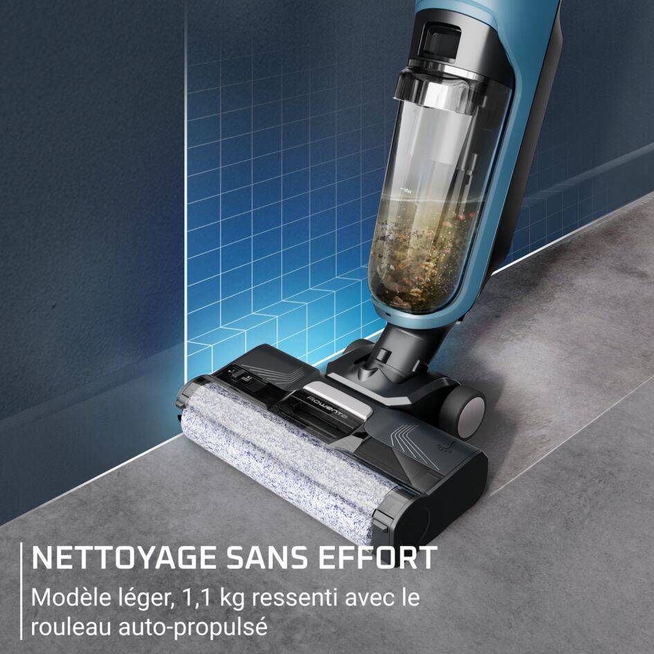 X-Clean&nbsp;2 GZ2271E0 Nettoyeur de sol & Aspirateur 2-en-1 - 35 min d'autonomie - Nettoyage automatique de la brosse