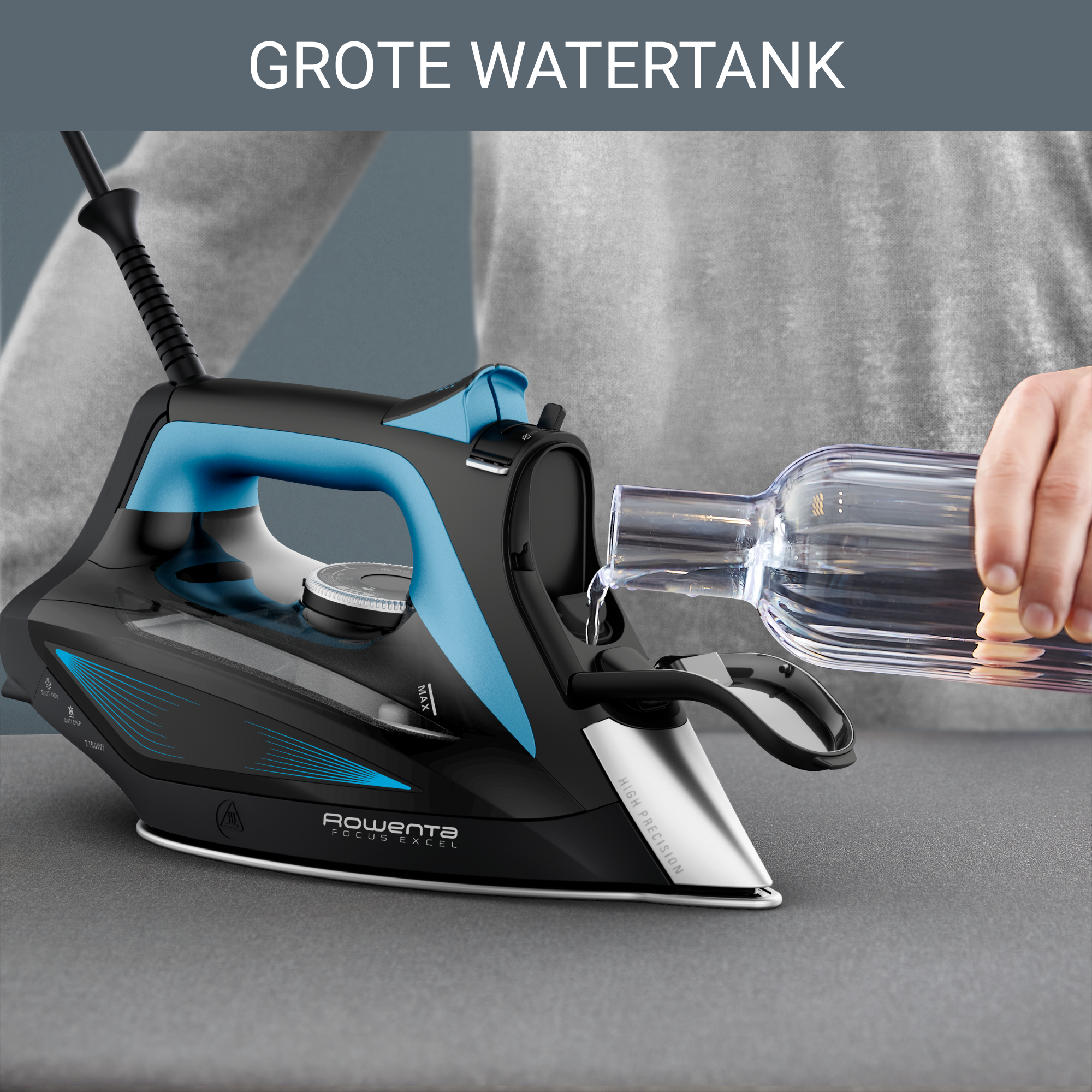 Focus Excel DW5310 Stoomstrijkijzer - 2.700W - 180 g/min shot - 300ml