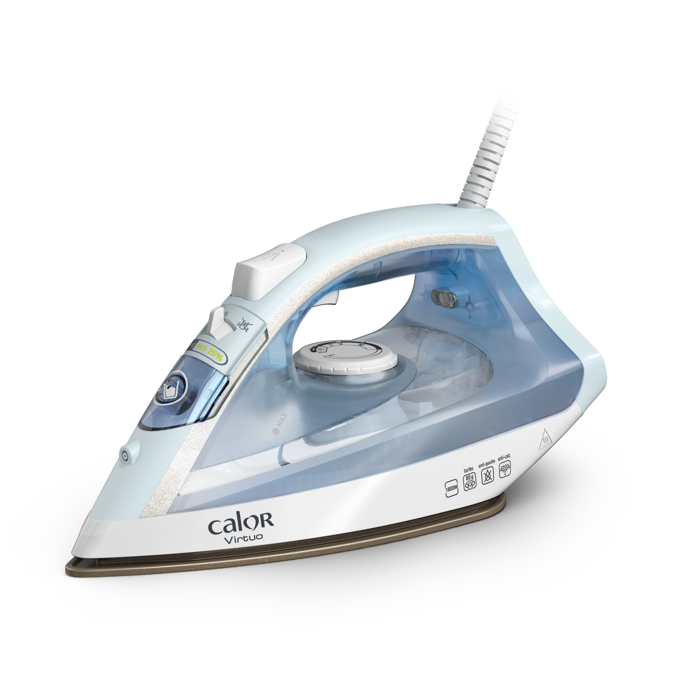 Steam Iron Virtuo, 1800W, 24 g/Minute Cont. Steam Output, Precision Tip