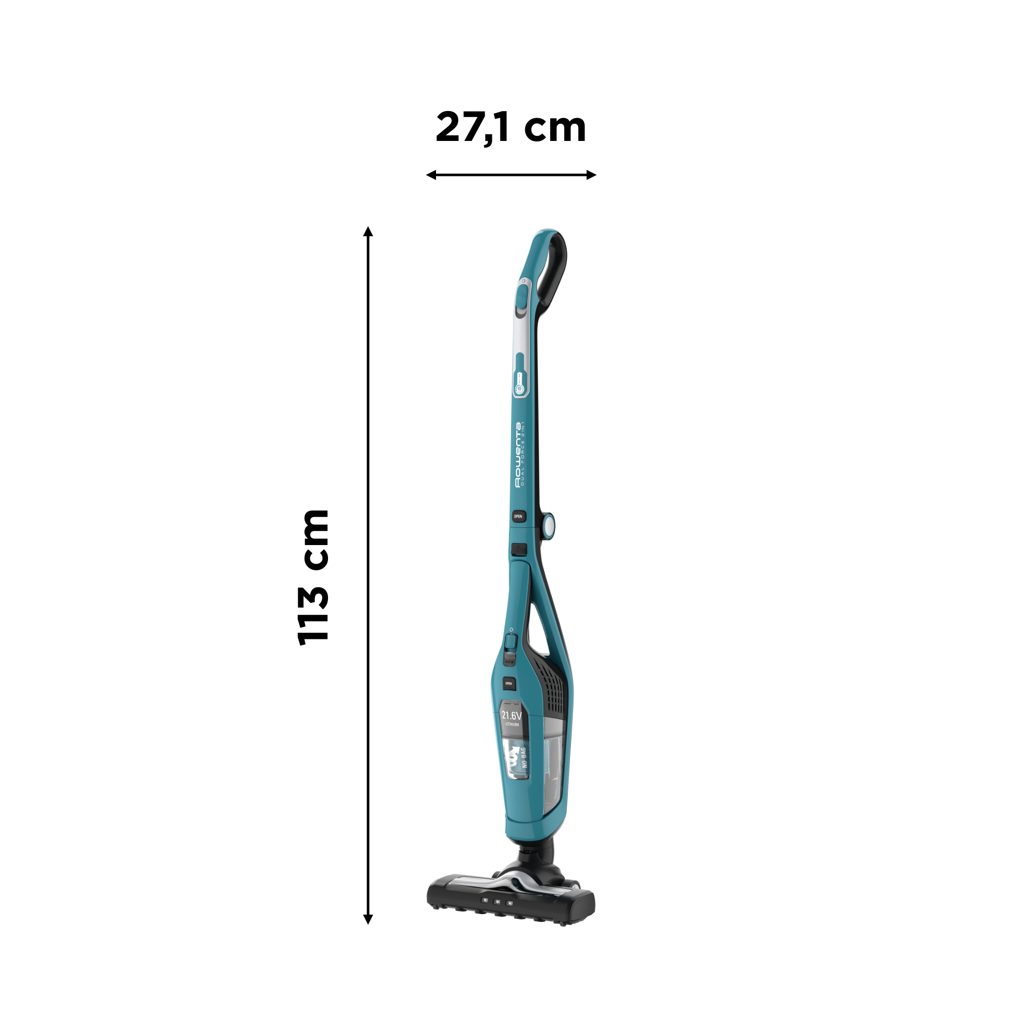 Dual Force 2-in-1 RH6751 Steelstofzuiger - 18V - 45 min autonomie - 0,6L