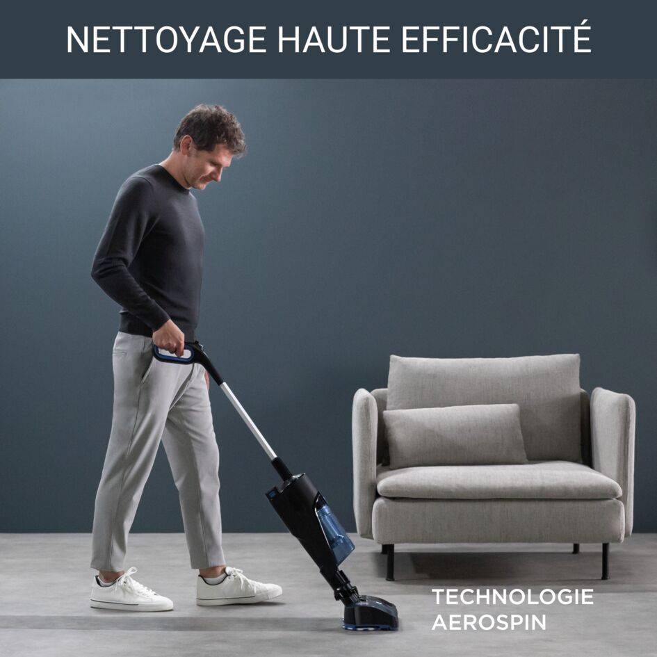 X-Combo Allergy GZ3038 Nettoyeur de sol - 21,6V - Technologie AeroSpin