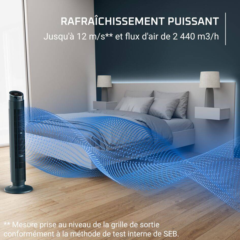 Eole Silence Force VU7050F0 Ventilateur colonne - 12 vitesses - Silencieux 