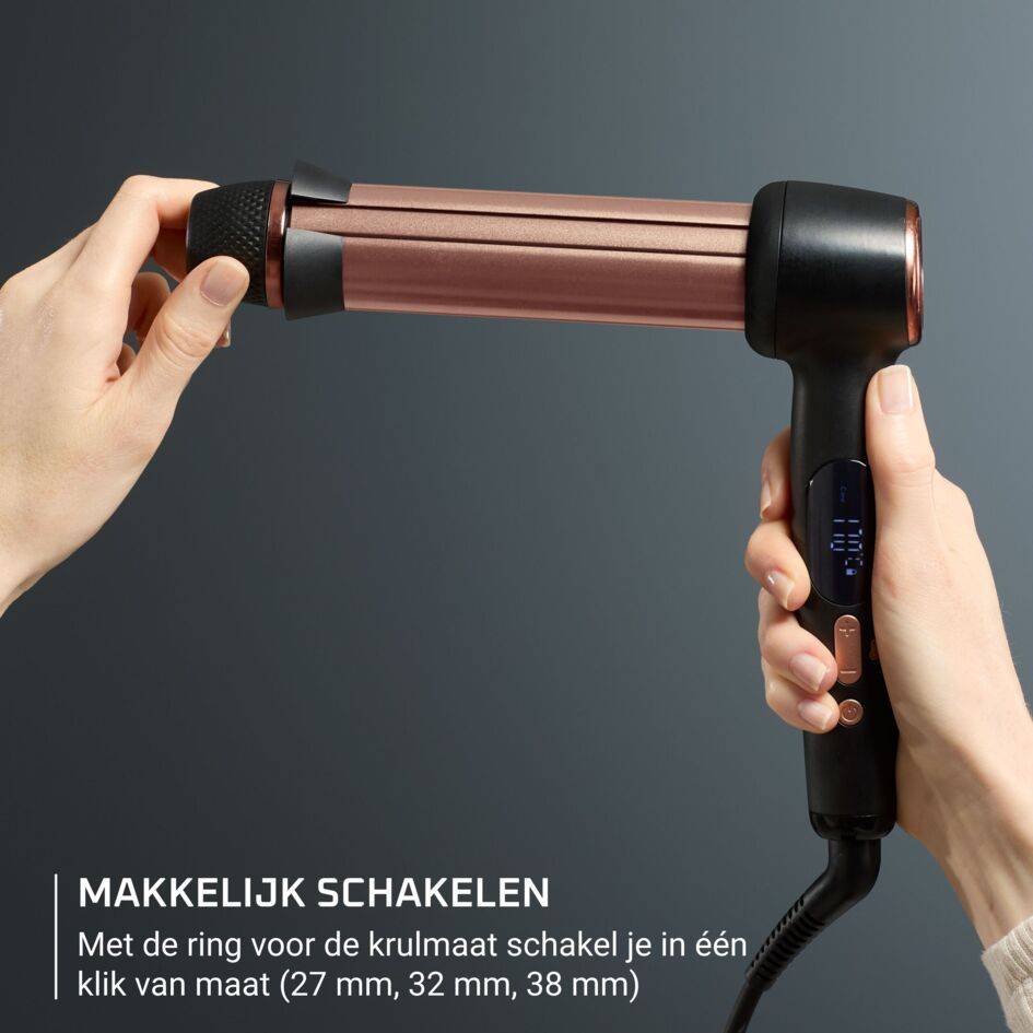 Twist Curl CF4620 Krultang – 3 krulgroottes – 4 temperatuurinstellingen (150°C - 210°C)