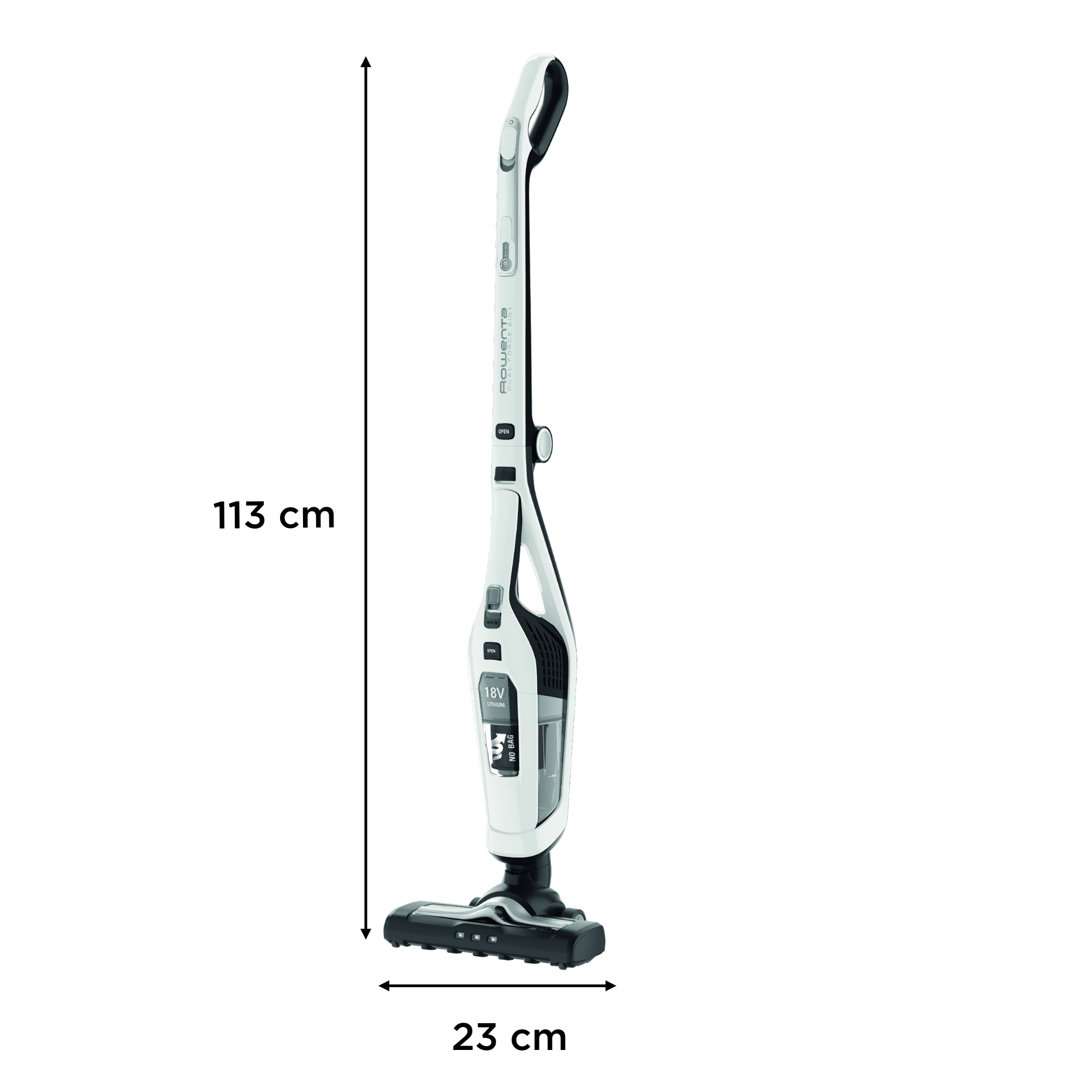 Dual Force 2-in-1 RH6737 Aspirateur balai - 21,6V - 75 min d'autonomie - 0,6L