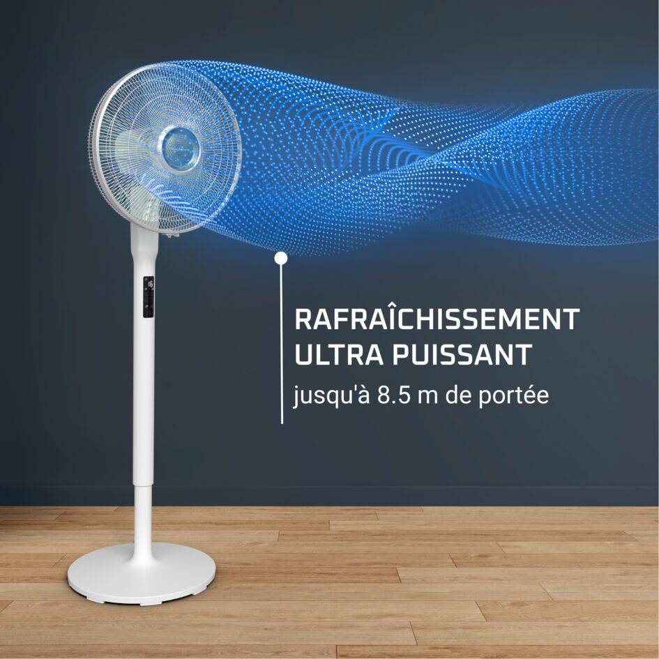 Turbo Silence Extreme+ VU5890 Ventilateur sur pied - Débit d'air : 75 m³/min - 16 vitesses - Ultra-silencieux : 32 d(B)