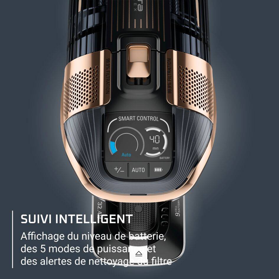 Aspirateur balai sans fil X-Force Flex 15.60, Aspiration ultra puissante, 245 Air Watts, 2 batteries RH99F3WO