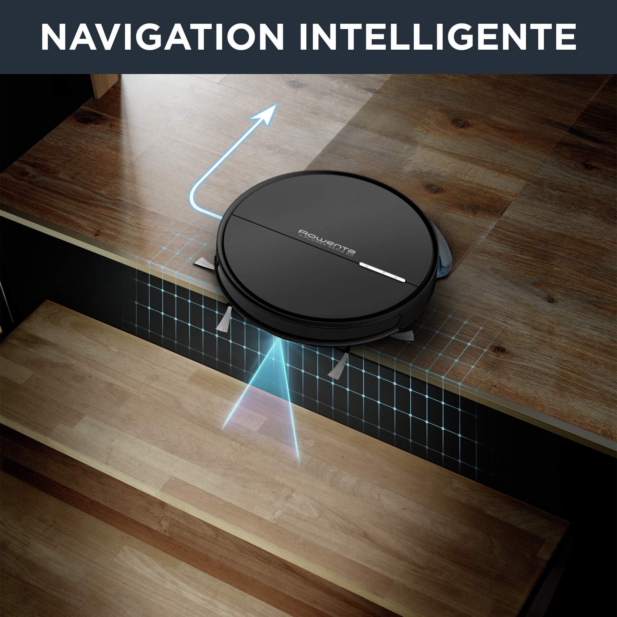 X-Plorer Serie 60 RR7455 Aspirateur robot - 2.300Pa - Technologie : Gyroscope