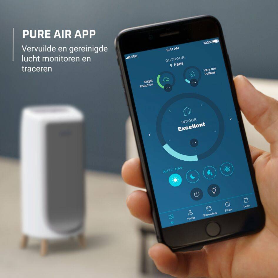 Intense Pure Air Home PU6180 Luchtreiniger - 3 filtratieniveaus - Efficiëntie: tot 100%