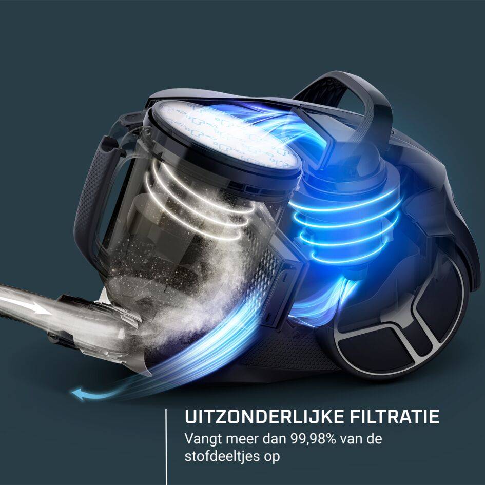 Compact Power XXL RO4B50 Stofzuiger zonder zak - 900W - 75dB - Parketborstel + Mini turboborstel