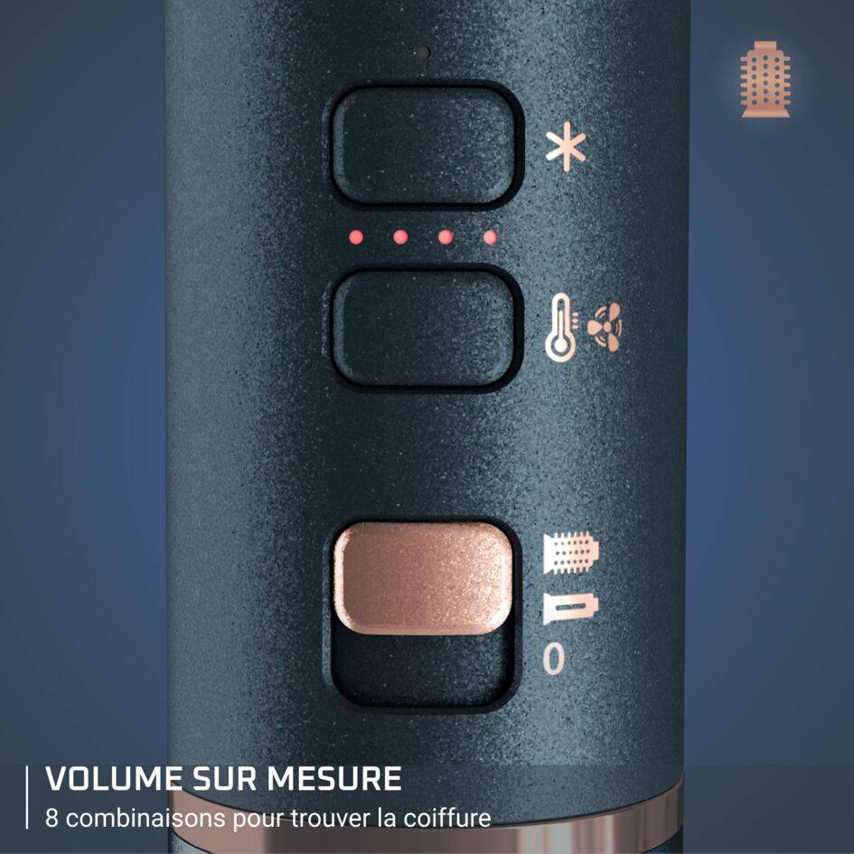 Air Rotate UB9920 Brosse soufflante rotative - 2 brosses 50mm et 38mm - 8 combinaisons de vitesse et température