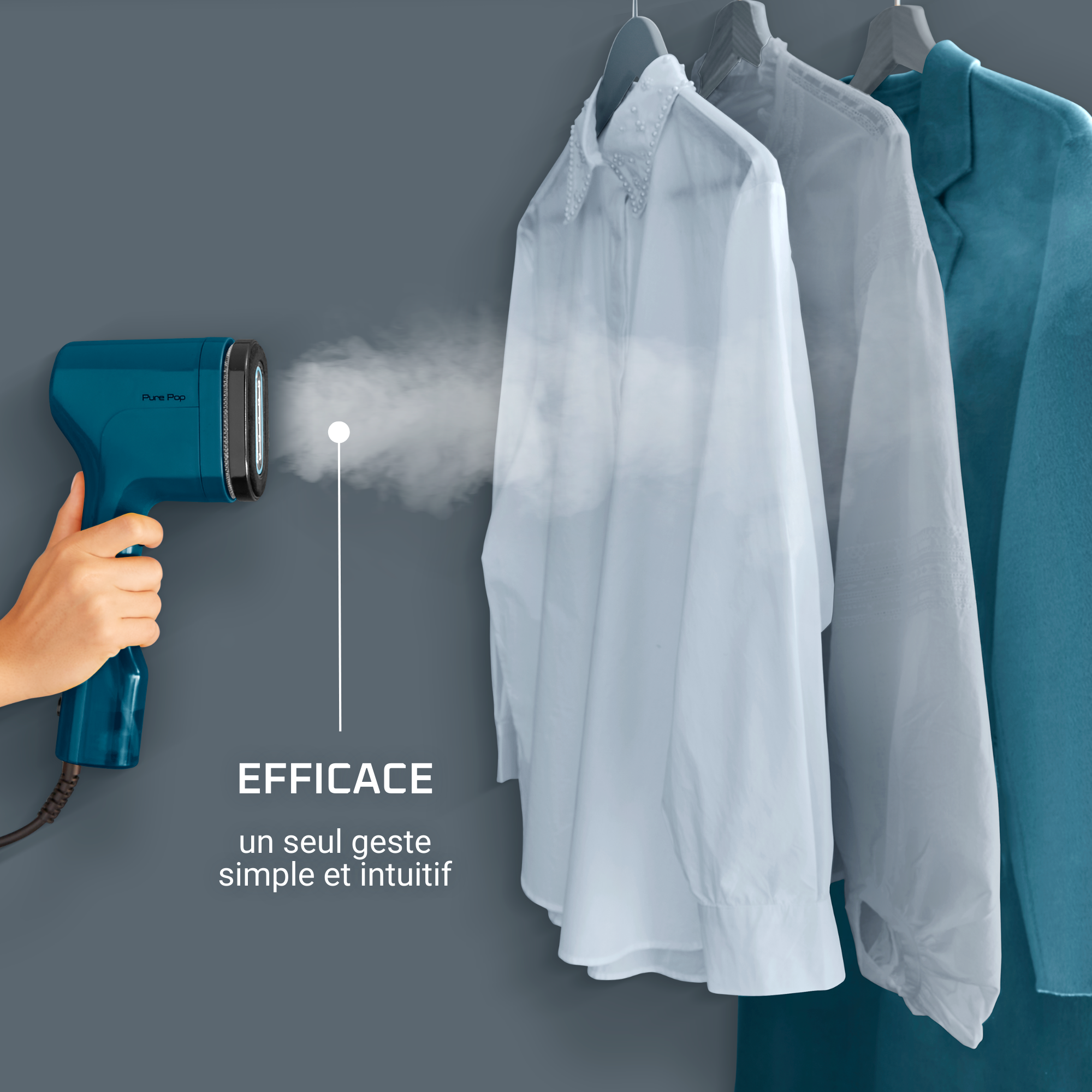 Pure Pop DR2020 Défroisseur vapeur - 1.300W - Débit de vapeur 20g/min