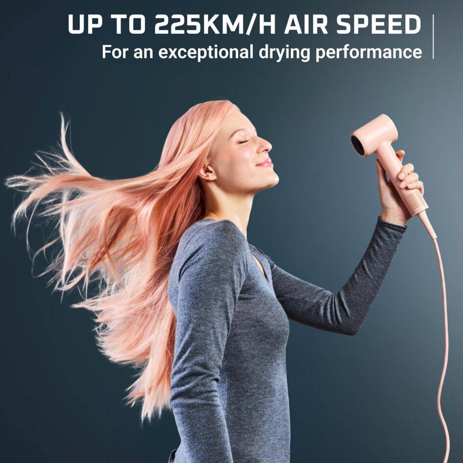 Blumia Hair Dryer, High-Speed Motor, Fast Drying, Lightweight, Compact