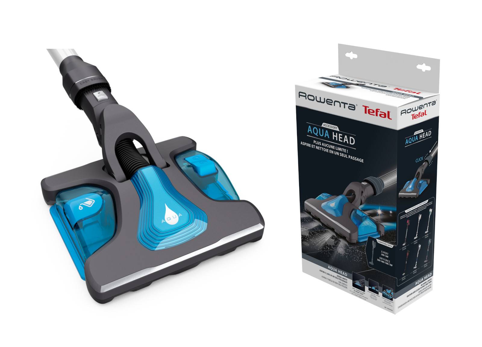 Tête d'aspiration Aqua Head et 2 lingettes ZR009500 (Air Force)