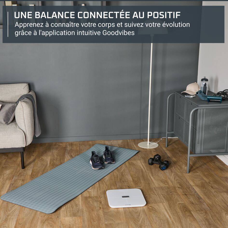 Goodvibes Sport 2.0 BR9740F0 Pèse-personne connecté - Application intuitive - 17 indicateurs - 180kg