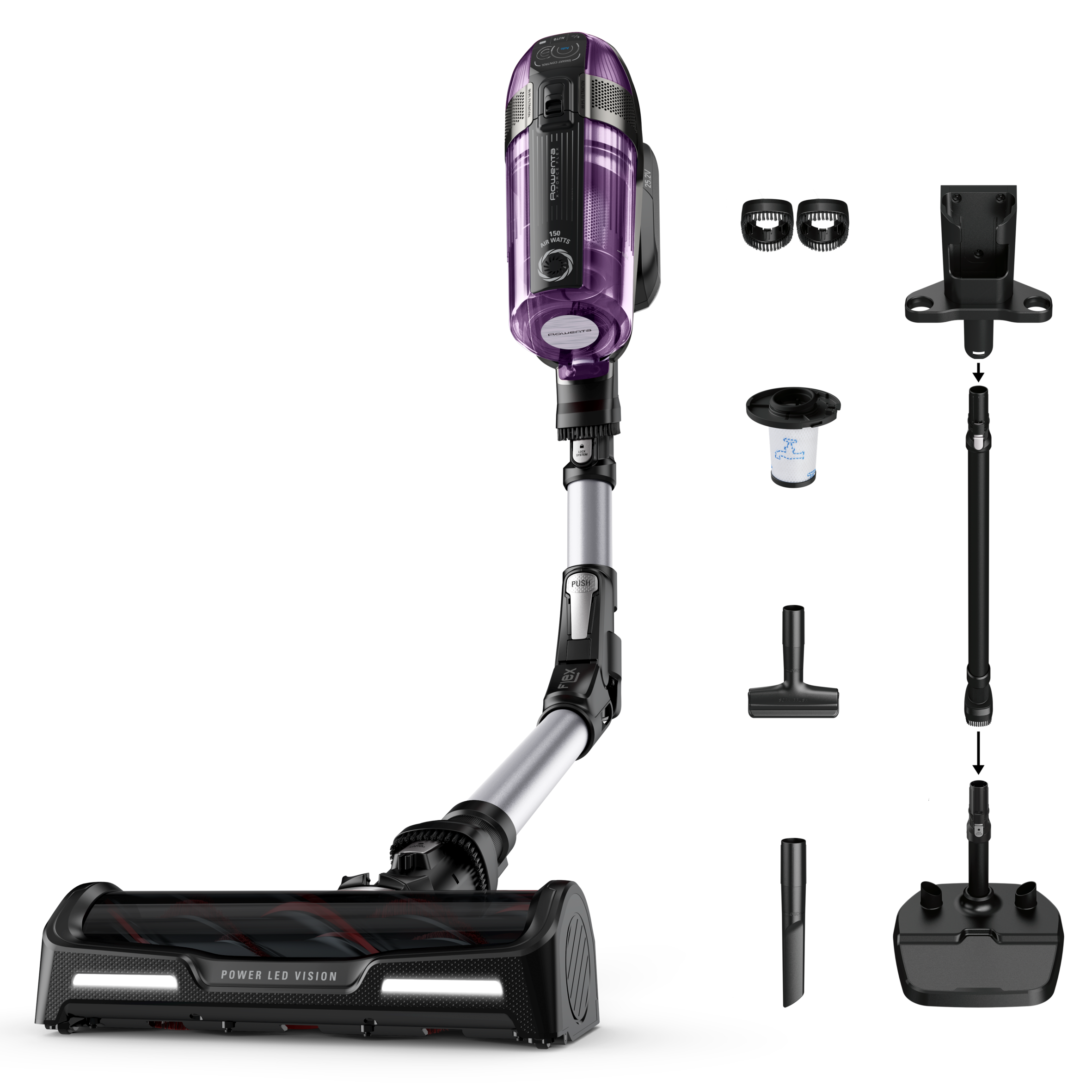 X-Force Flex 12.60 Draadloze Stofzuiger, Animal Care-model, aluminium