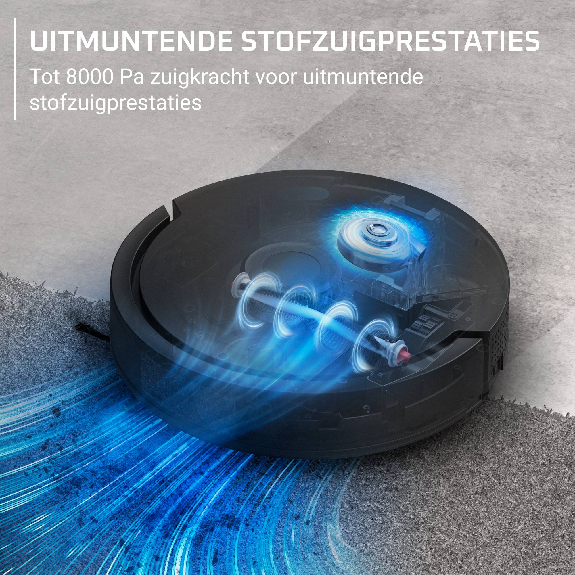X‑Plorer Série 375+ RR8985E0 Robotstofzuiger met automatisch leegstatio - 8.000Pa - 360° lasertechnologie