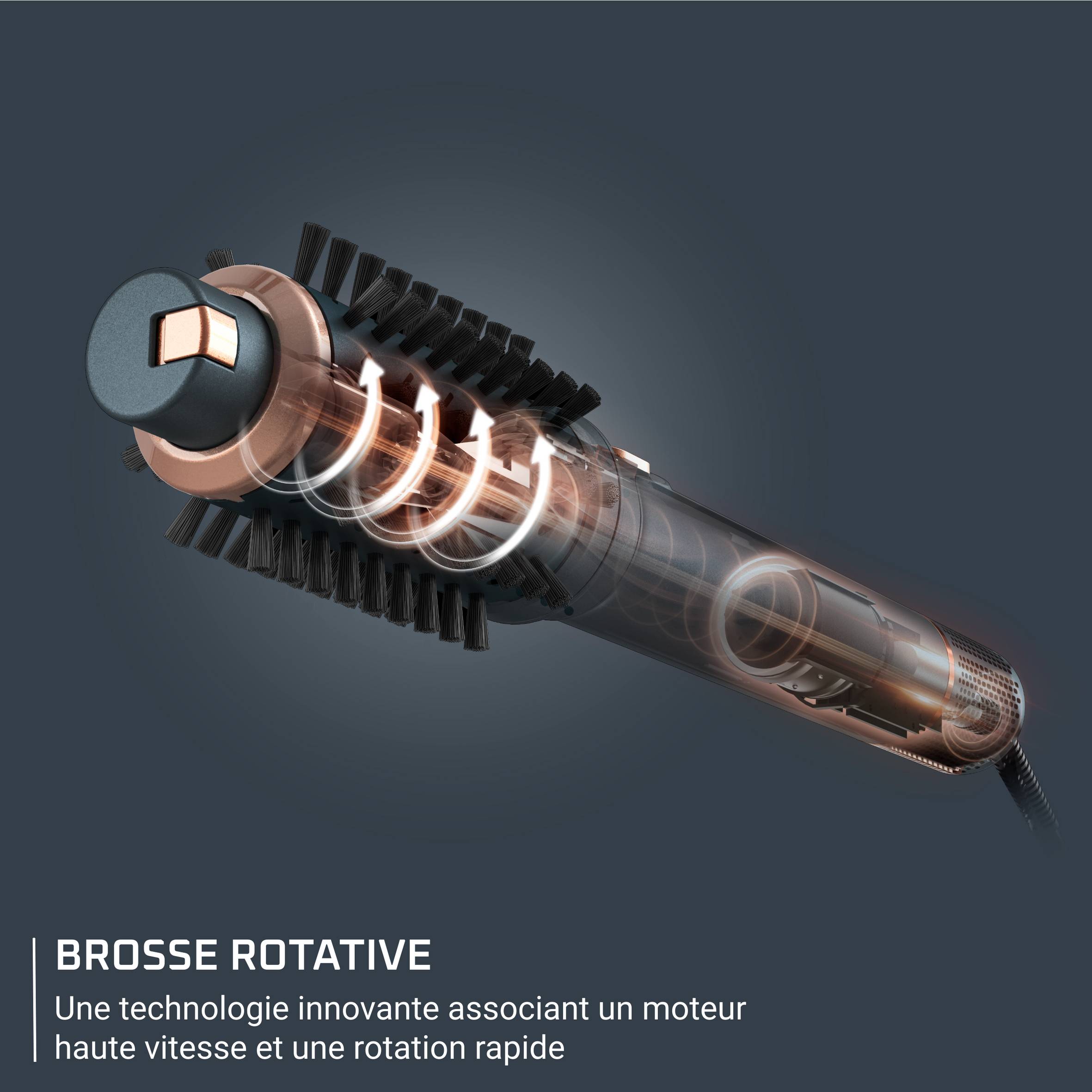 Air Rotate UB9920 Brosse soufflante rotative - 2 brosses 50mm et 38mm - 8 combinaisons de vitesse et température